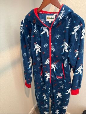 Tipsy Elves Navy Yeti Holiday Onesie